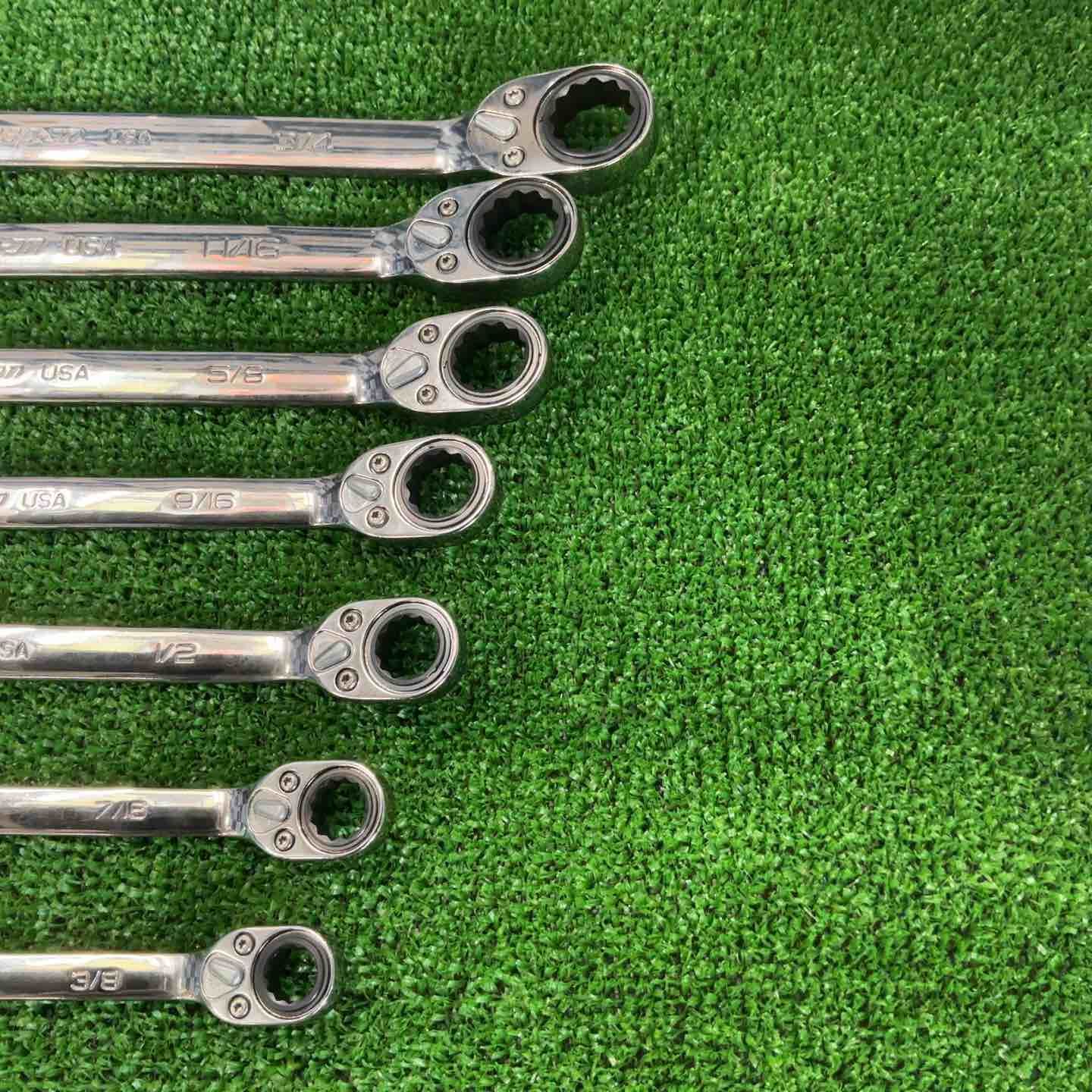 切り替え式ラチェットコンビネーションレンチ 7点セット