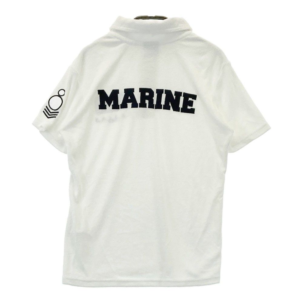 muta - 【新品】ムータマリン 半袖ポロシャツ 白×ネイビー パイル地 レディース M ゴルフウェア muta muta MARINE 【新品】ムータマリン 半袖ポロシャツ 白×ネイビー