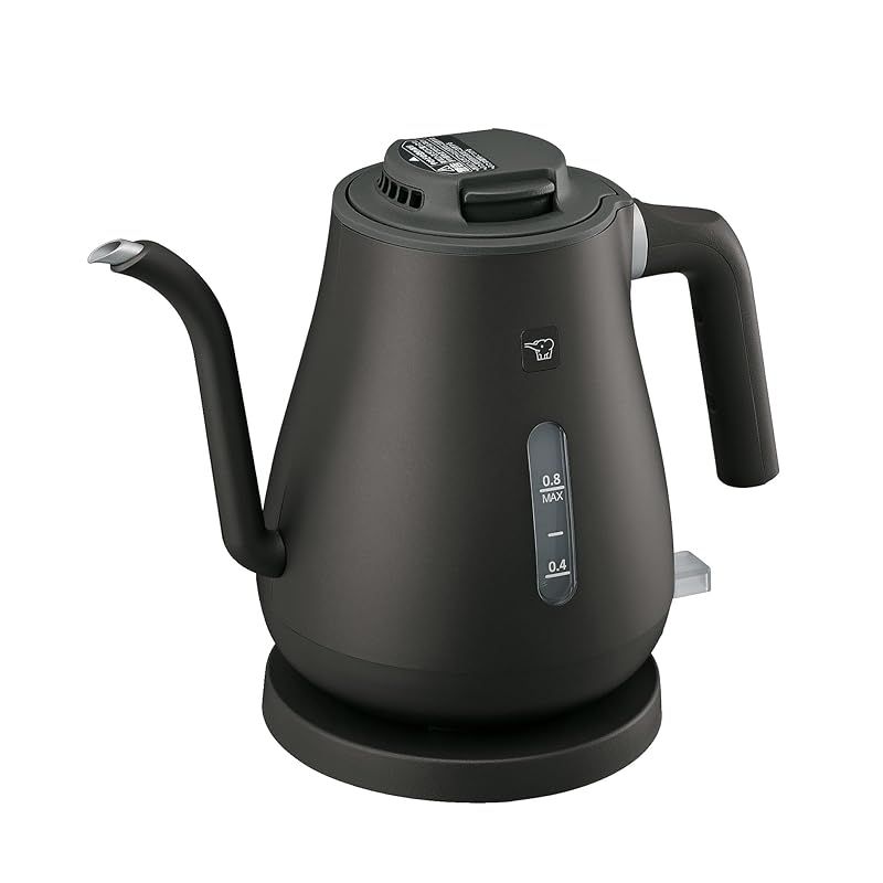 象印 電気ケトル 0.8L 細口タイプ ドリップケトル 注ぎやすさと安全設計 セピアブラック CK-LA08-BZ 1