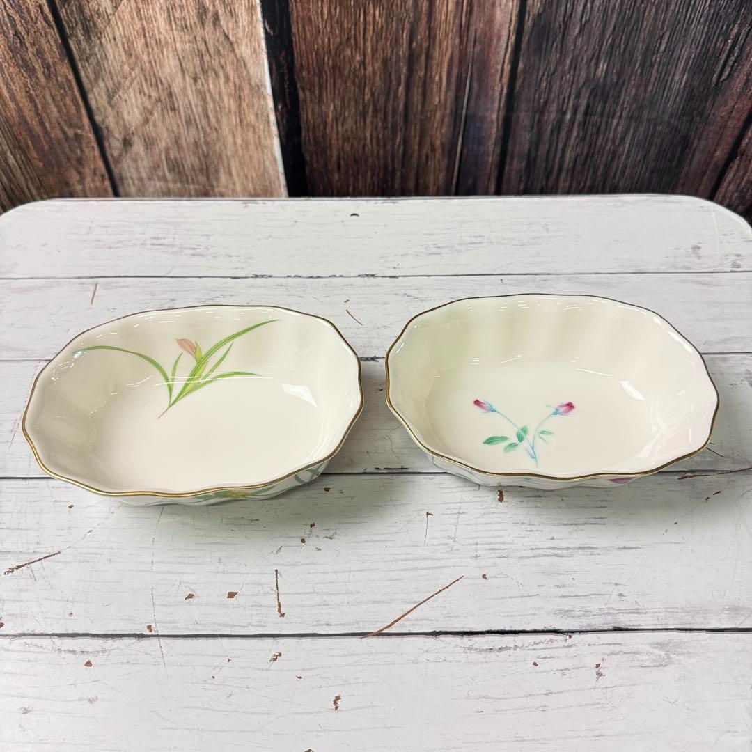 香蘭社 ローズシャワー バスケット バスケット ボウル 花柄 金縁 5点セット 香蘭社 ローズシャワー バスケット バスケット ボウル 花柄 金縁 5点