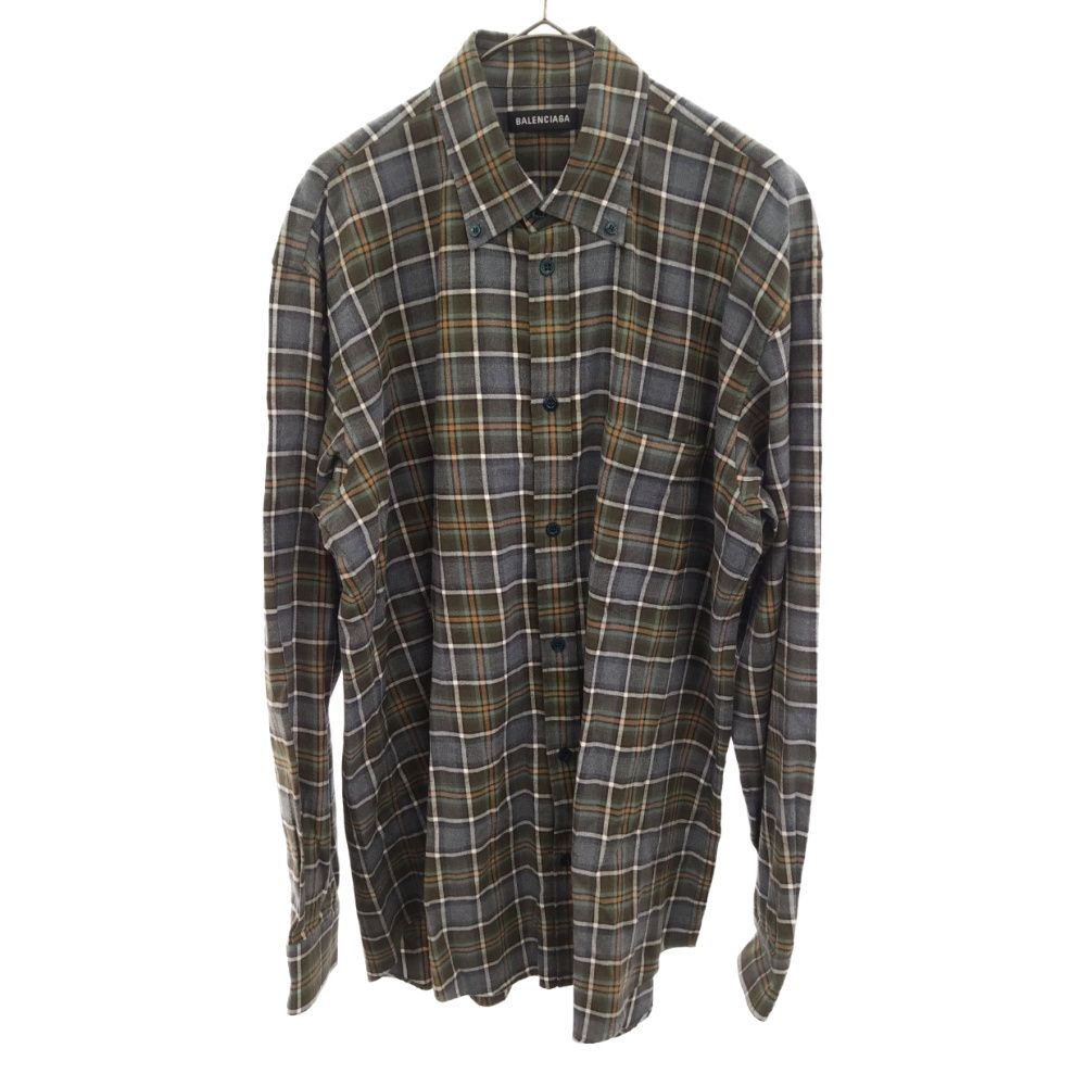 BALENCIAGA (バレンシアガ) 18AW Oversized Check Shirt バックロゴ