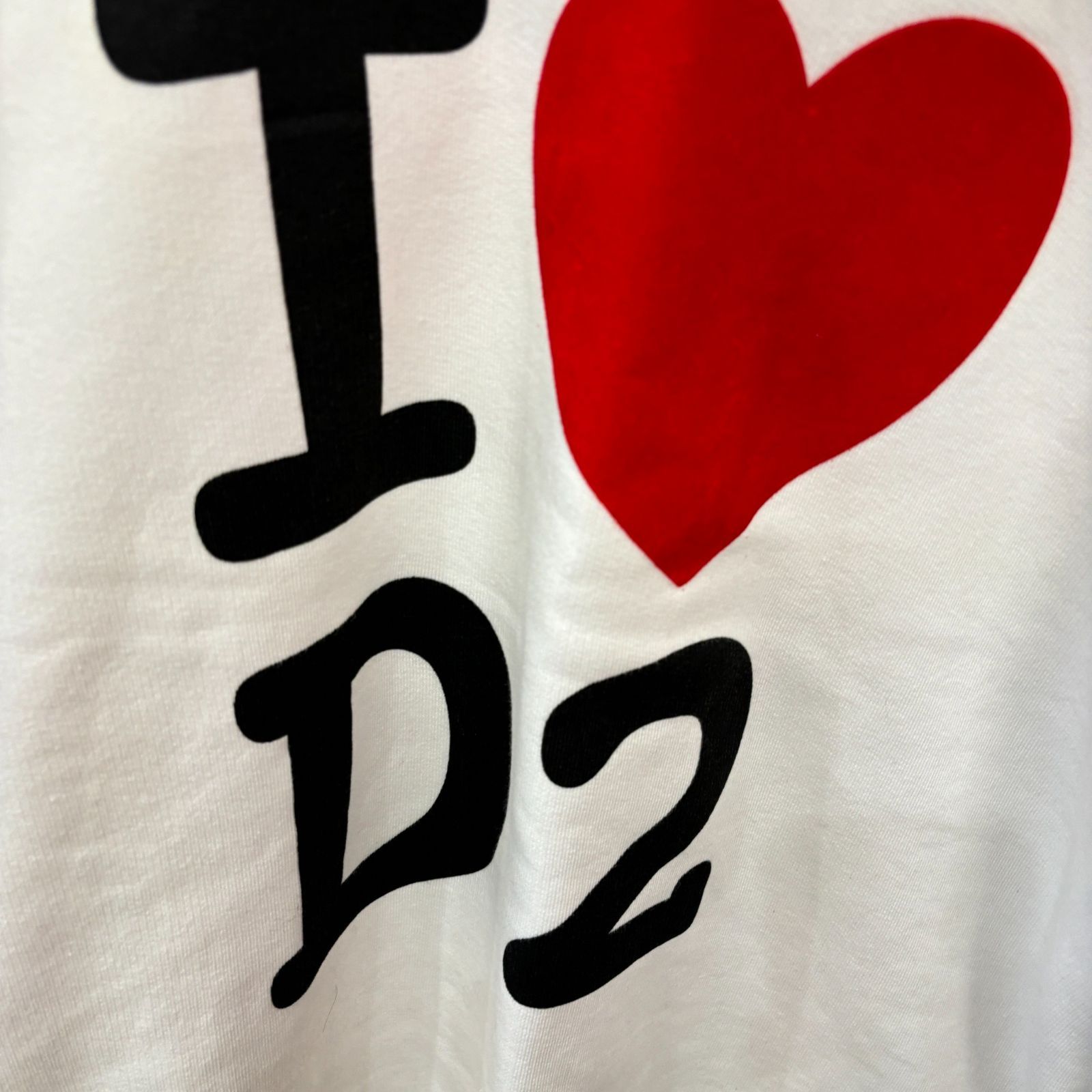 ΩNA429 DSQUARED2 ディースクエアード トレーナー ホワイト I♡D2 s 