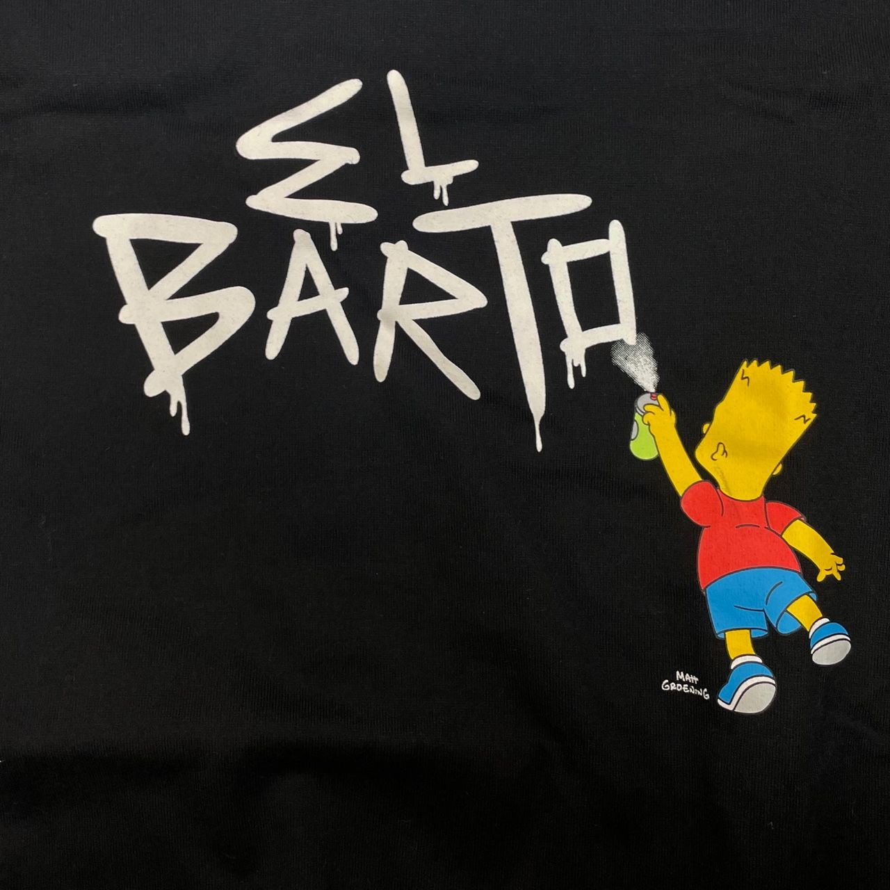 美品 F.C.Real Bristol 19SS F.C.R.B. THE SIMPSONS GRAFFITI TEE コラボ プリント Tシャツ  エフシーレアルブリストル シンプソンズ FCRB-190132 ブラック XL 57051A