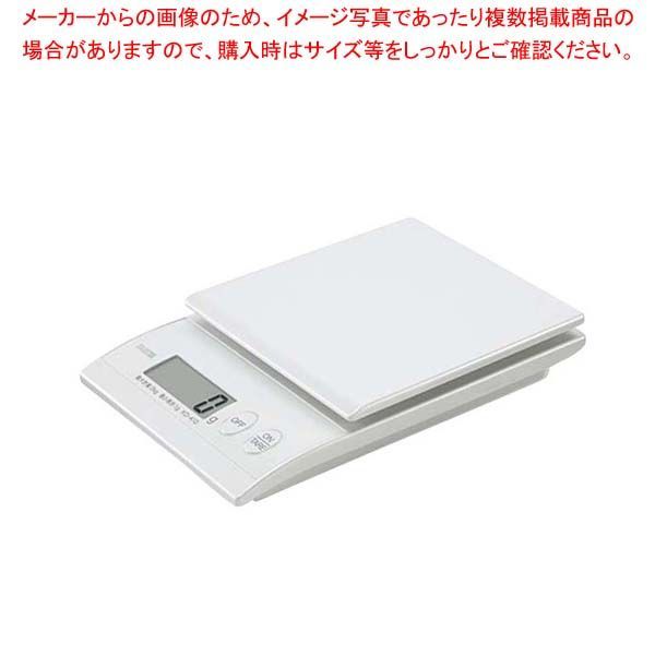 タニタ デジタルクッキングスケール 2kg KD-410 WH パールホワイト
