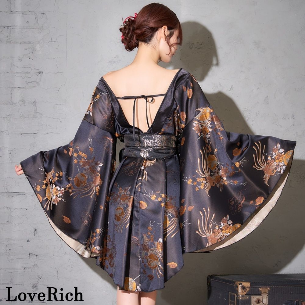 LoveRich ラブリッチ 【2点セット/2カラー】和柄 花柄 レーススカート