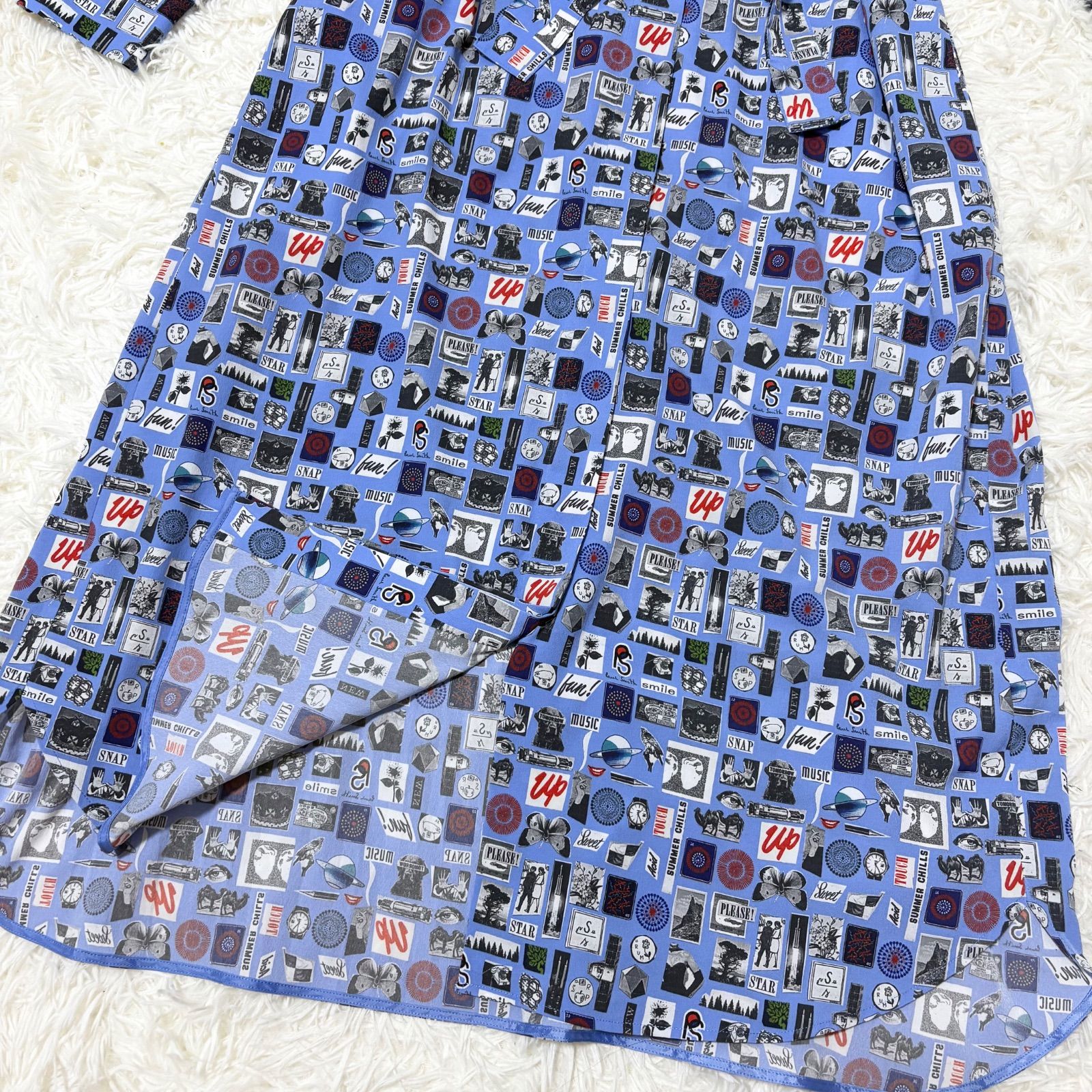 極美品】ポールスミス ロングシャツワンピース フォトプリント