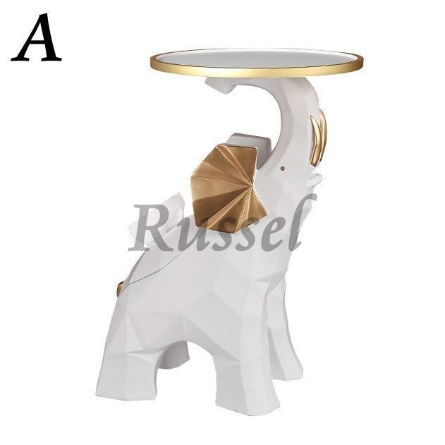 北欧風なゾウの形テーブル リビングルーム用 収納 オブジェ サイドテーブル 家具 インテリア 小物置き トレイ エレファント