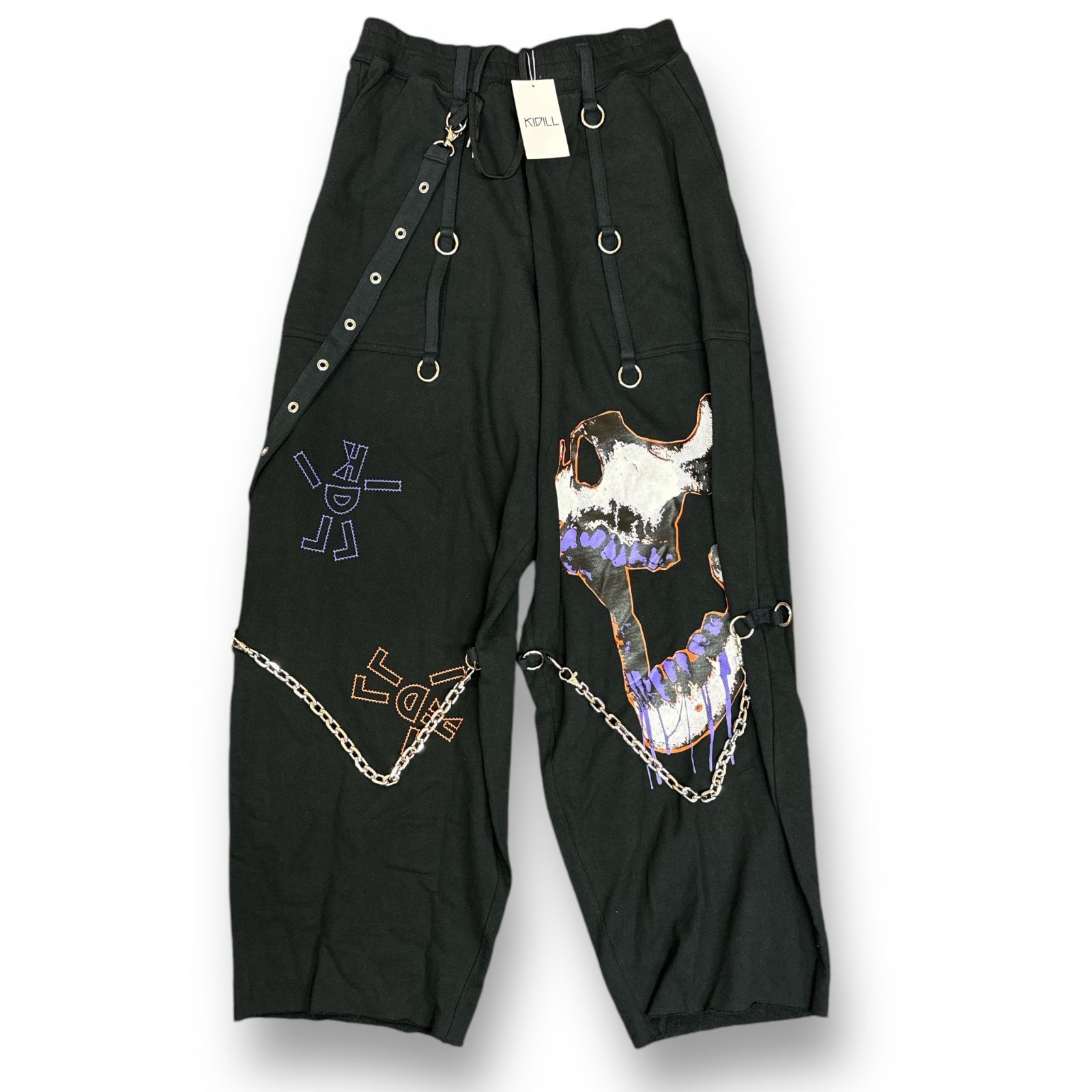 Kidill 23AWワイドスウェットパンツ　Wide Sweat Pants WIDE SWEAT PANTS MULTI PRINT / BLACK / スウェットプリント