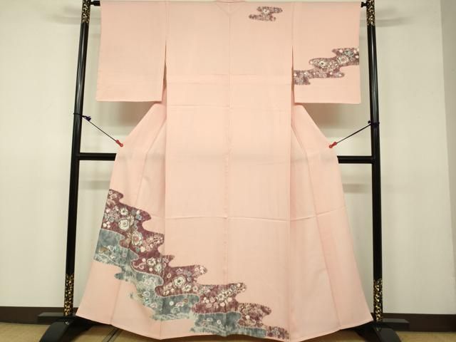 平和屋着物▽訪問着　単衣　絞り　辻が花　ますいわ屋扱い　正絹　逸品　DAAV3020du 平和屋着物▽訪問着 単衣 絞り 辻が花 ますいわ屋扱い 正絹 逸品