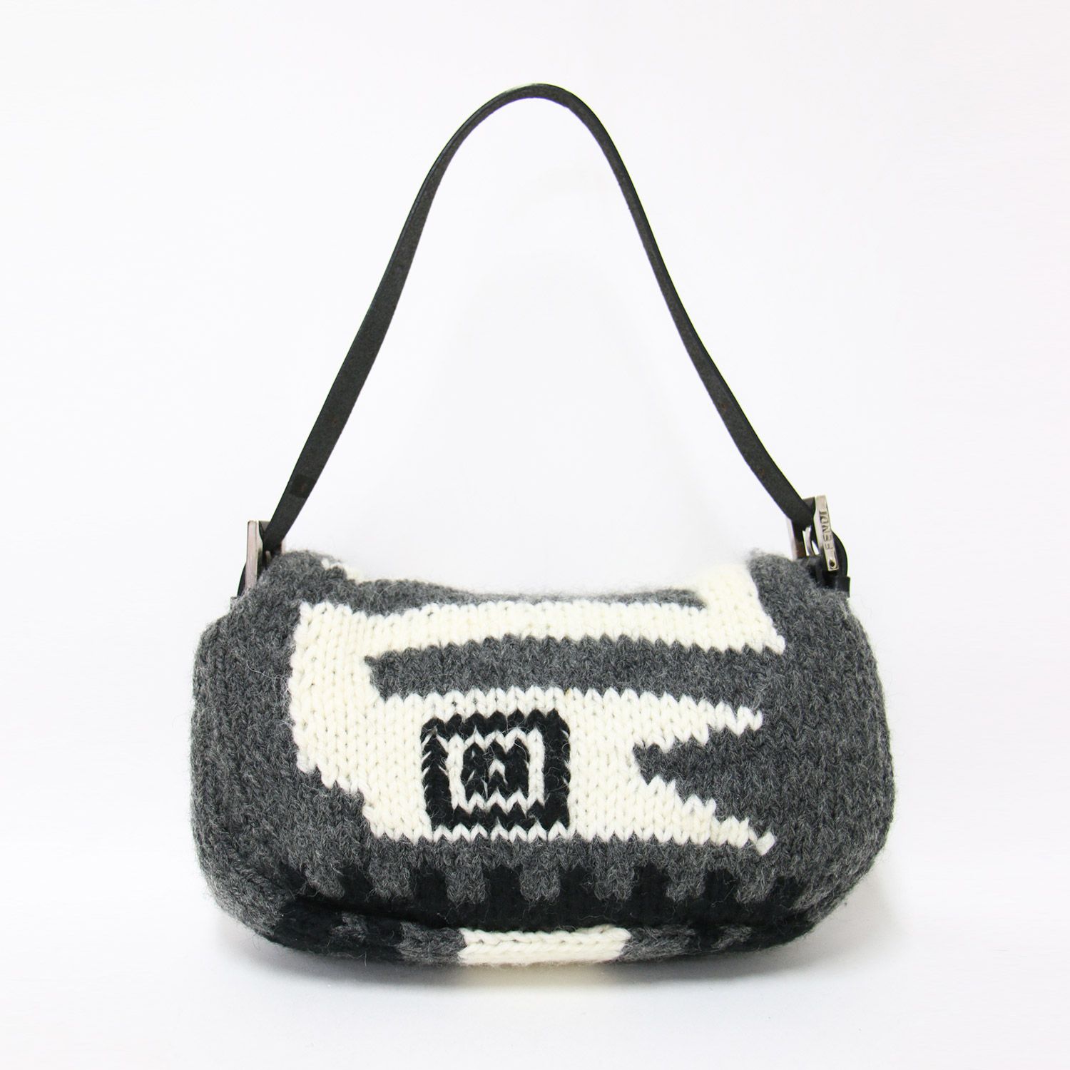 FENDI フェンディ バッグ グレー | シェットランド ニット