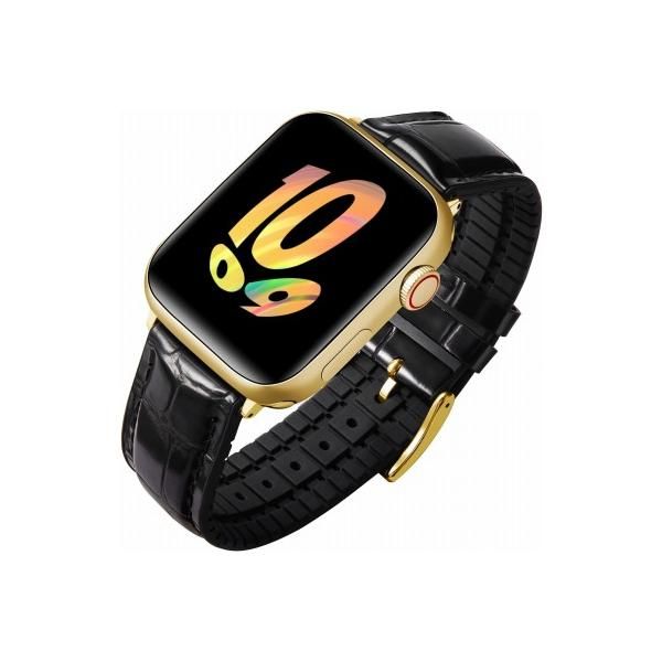 MODIGI アップルウォッチレザーベルト本革 高級クロコダイルレザー MODIGI コンパチブル Apple Watch用 ベルト 腹革クロコダイル 本革 の
