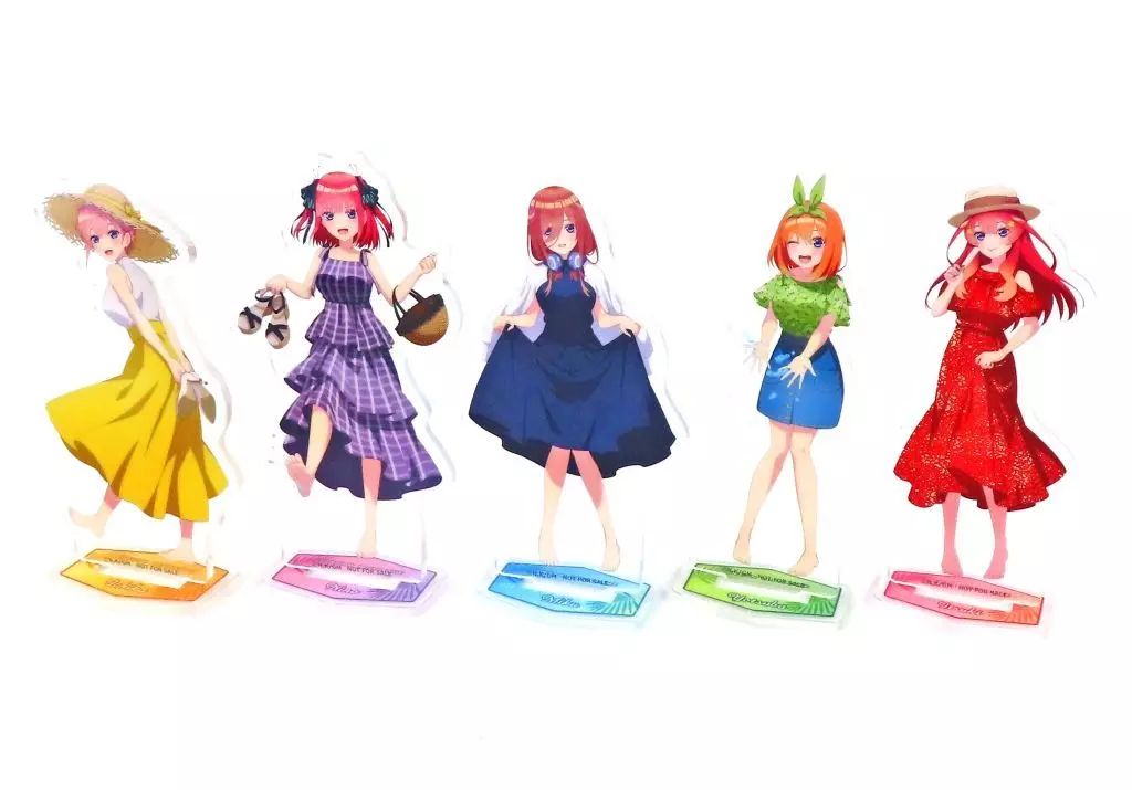 雑貨　中野姉妹 スタンドセット(5種セット) 「映画 五等分の花嫁 あたりツキ!トレーディングアクスタ Ver.天使」 ラスト賞 中古】雑貨 中野姉妹 スタンドセット(5体組) 「映画 五等分の