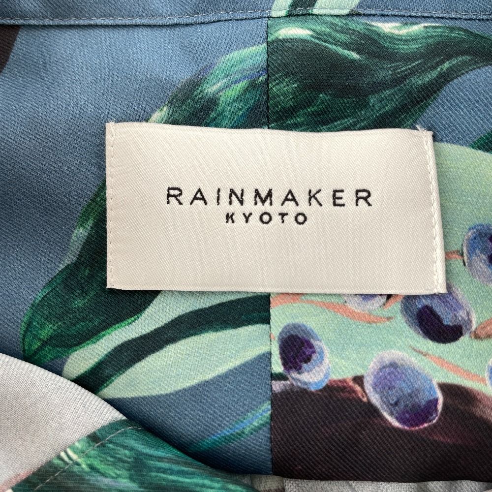 RAINMAKER レインメーカー 花柄 バンドカラー ロングテイルシャツ - シャツ