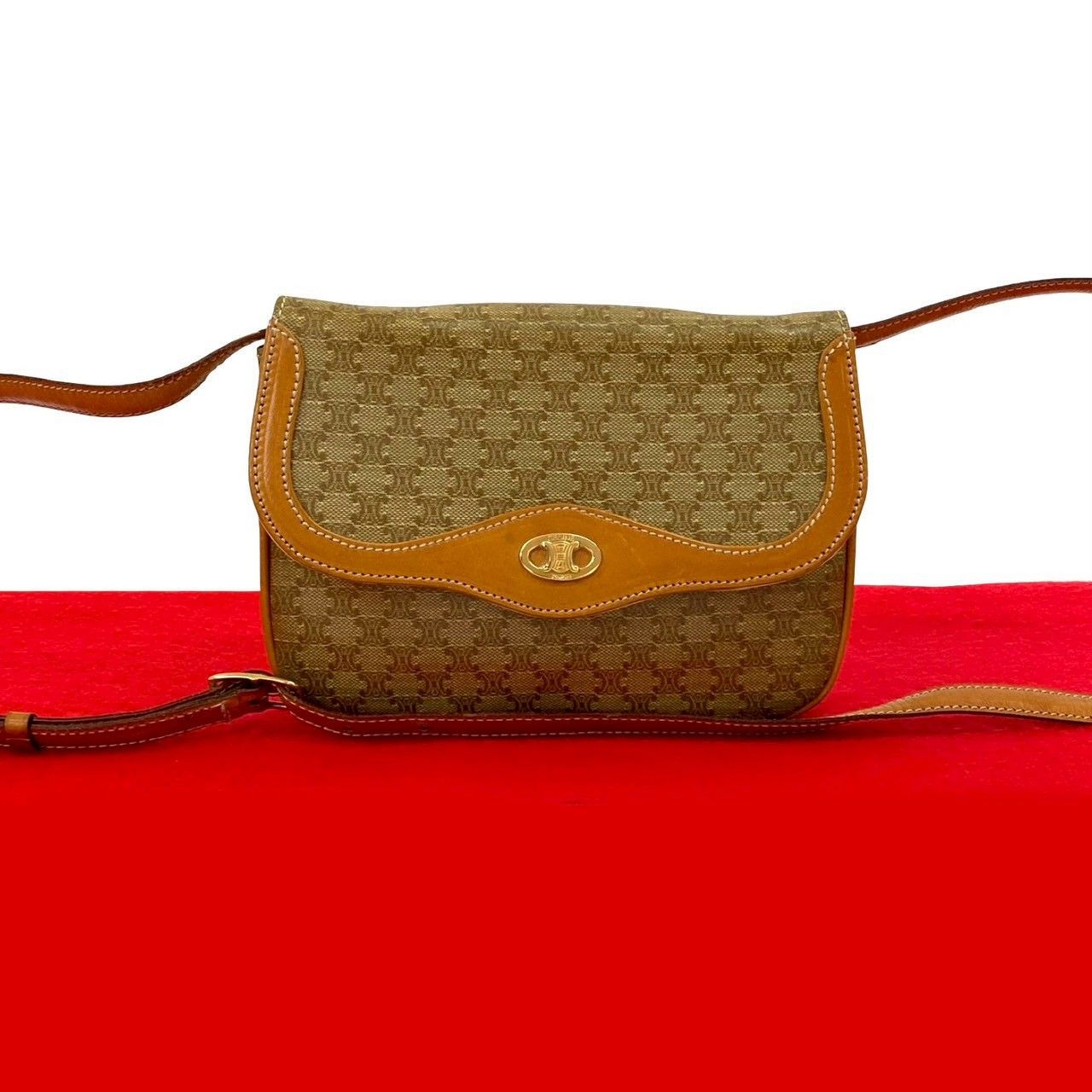 極 美品 CELINE セリーヌ ヴィンテージ マカダム ブラゾン