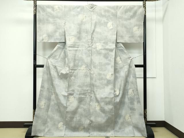 平和屋本店■極上　本場結城紬　重要無形文化財　地機　100亀甲　縞屋　井上比佐夫作　証紙付き　逸品　未使用　CZAA2290s5 平和屋本店□極上 本場結城紬 重要無形文化財 地機 100亀甲 縞屋 井上