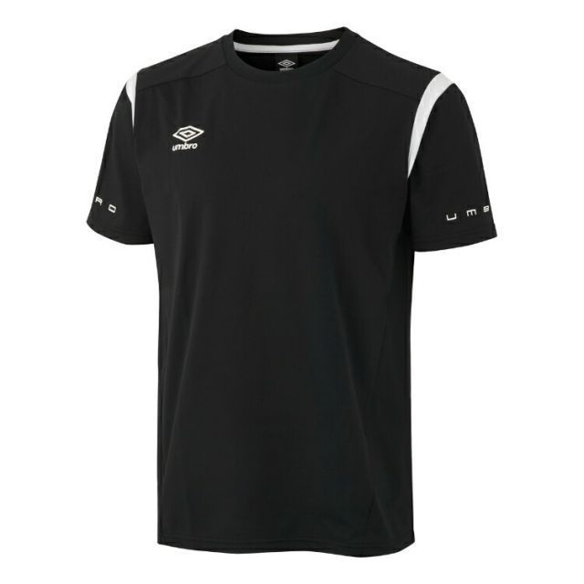umbro アンブロ 半袖プラクティスシャツ ブラック M UUUVJA55 BLK | スポーツ スポーツ用品 運動 服 衣類 ウエア トップス シャツ 半袖 吸汗速乾性 UVカット 日焼け防止 紫外線対策 機能性 ロゴ サッ