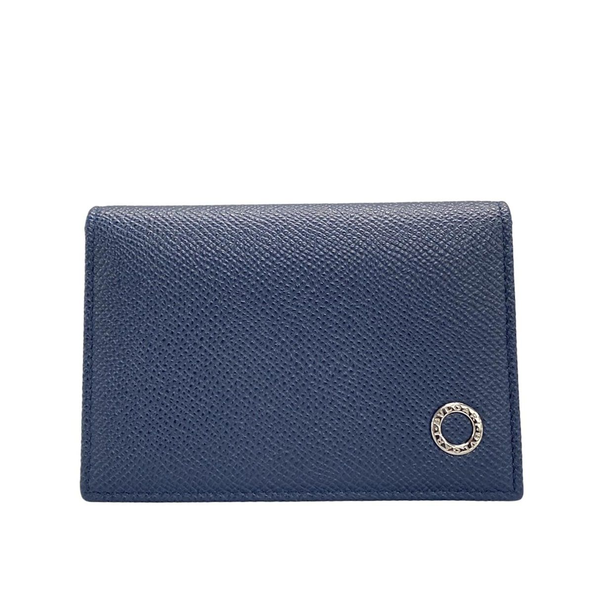 BVLGARI ブルガリ 名刺入れ ブルガリブルガリ ネイビー レザー