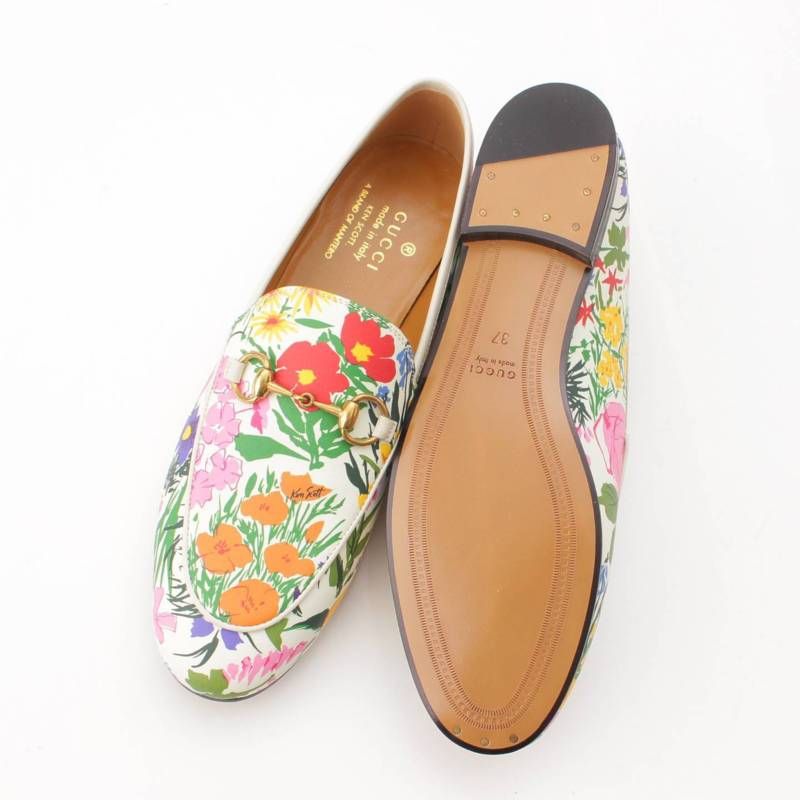 GUCCI  ローファー GUCCI ケンスコット ホースビット レザー フローラ ローファー