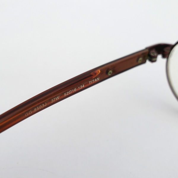 GUCCI / グッチ □GGメガネ 度入り チタン ブラウン系 GG85035