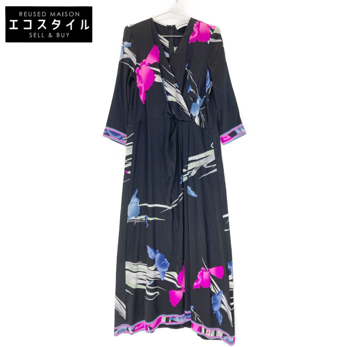 LEONARD レオナール 花柄 シルクワンピース 36 - メルカリ