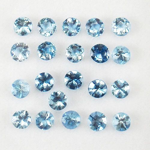 天然 アクアマリン 21p 計1.33ct 2.7～2.8mm ジュエリールース ed576