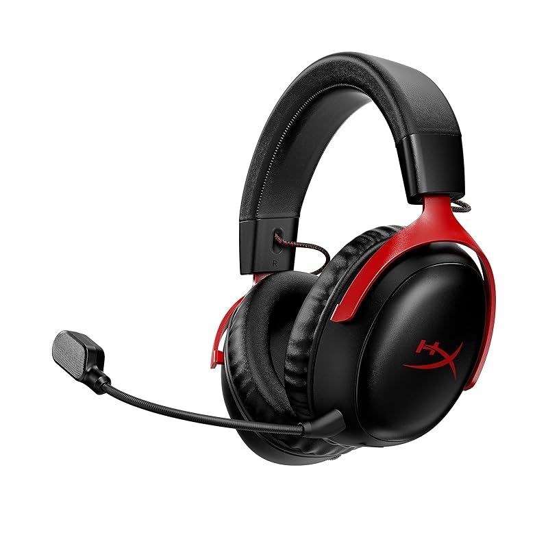 ハイパーエックス HyperX HyperX Cloud IIIワイヤレスゲーミングヘッドセット DTS Headphone X空間オーディオ 53mmドライバー搭載 Cloud IIの 快適性 ブラック‐レッド PC PS5 PS4 Xboxシリーズ