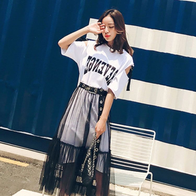 チュールスカート Tシャツワンピース Tシャツワンピース