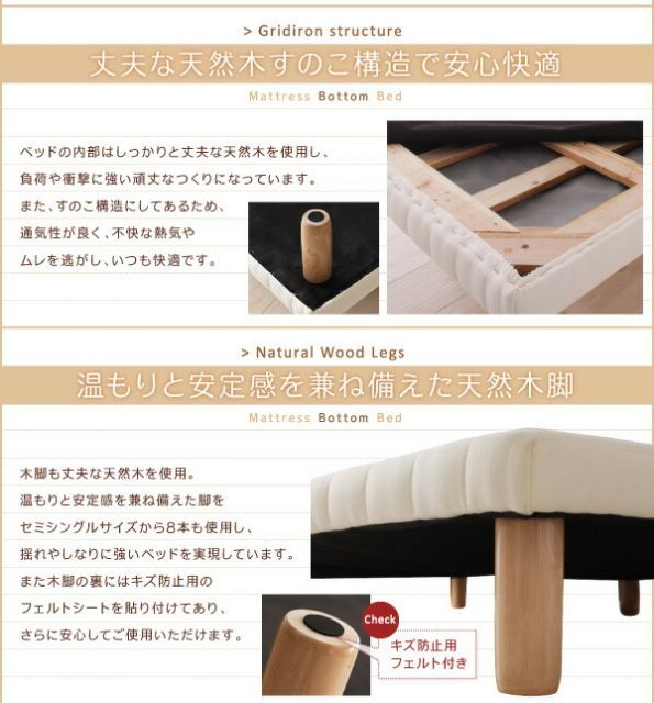2層ポケットコイルマットレス付き クイーン