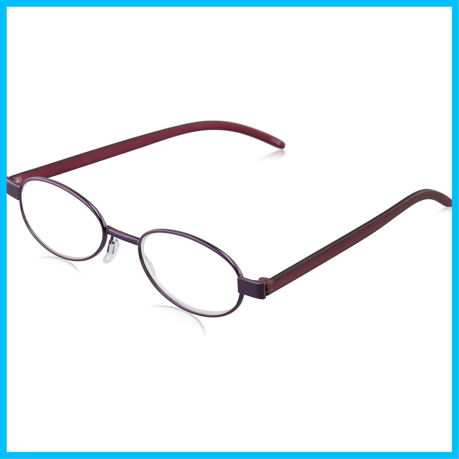 ULTRA Flat READER 超 薄型 軽量 老眼鏡 (専用スリムケース付き) レディーズ パープル +3.00 5624-30