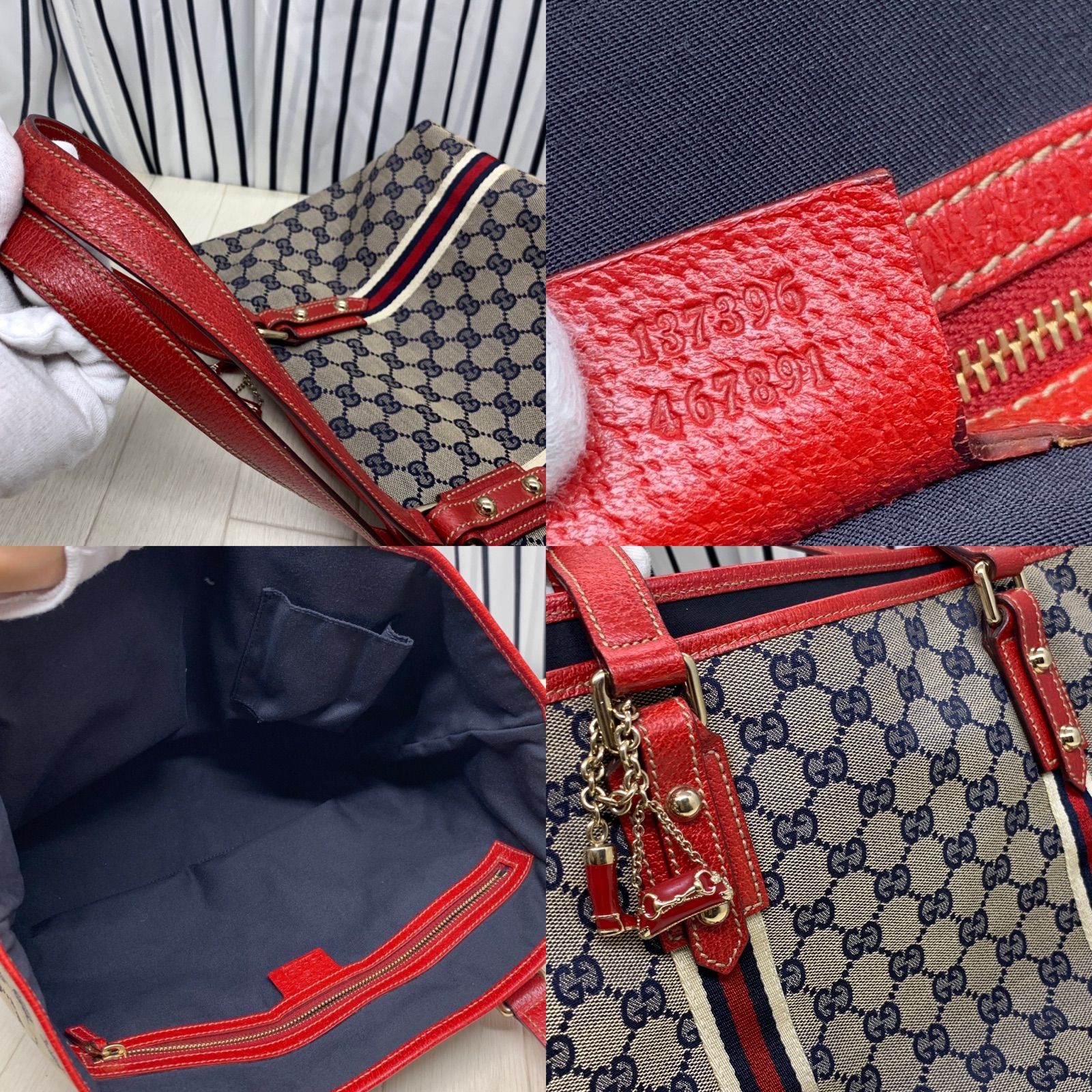 【美品】GUCCI×グッチ シェリーラインA4収納可能ショルダーバッグ 超美品】GUCCI×グッチ GG柄A4収納可能シェリーライントート
