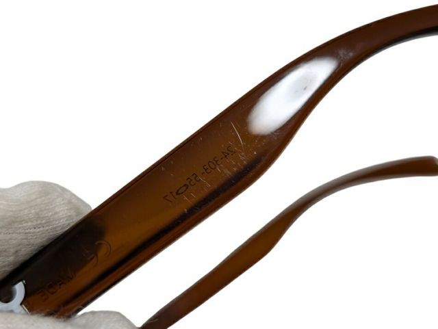 新品同様 オークリー サングラス フロッグスキン クリアブラウン 24  