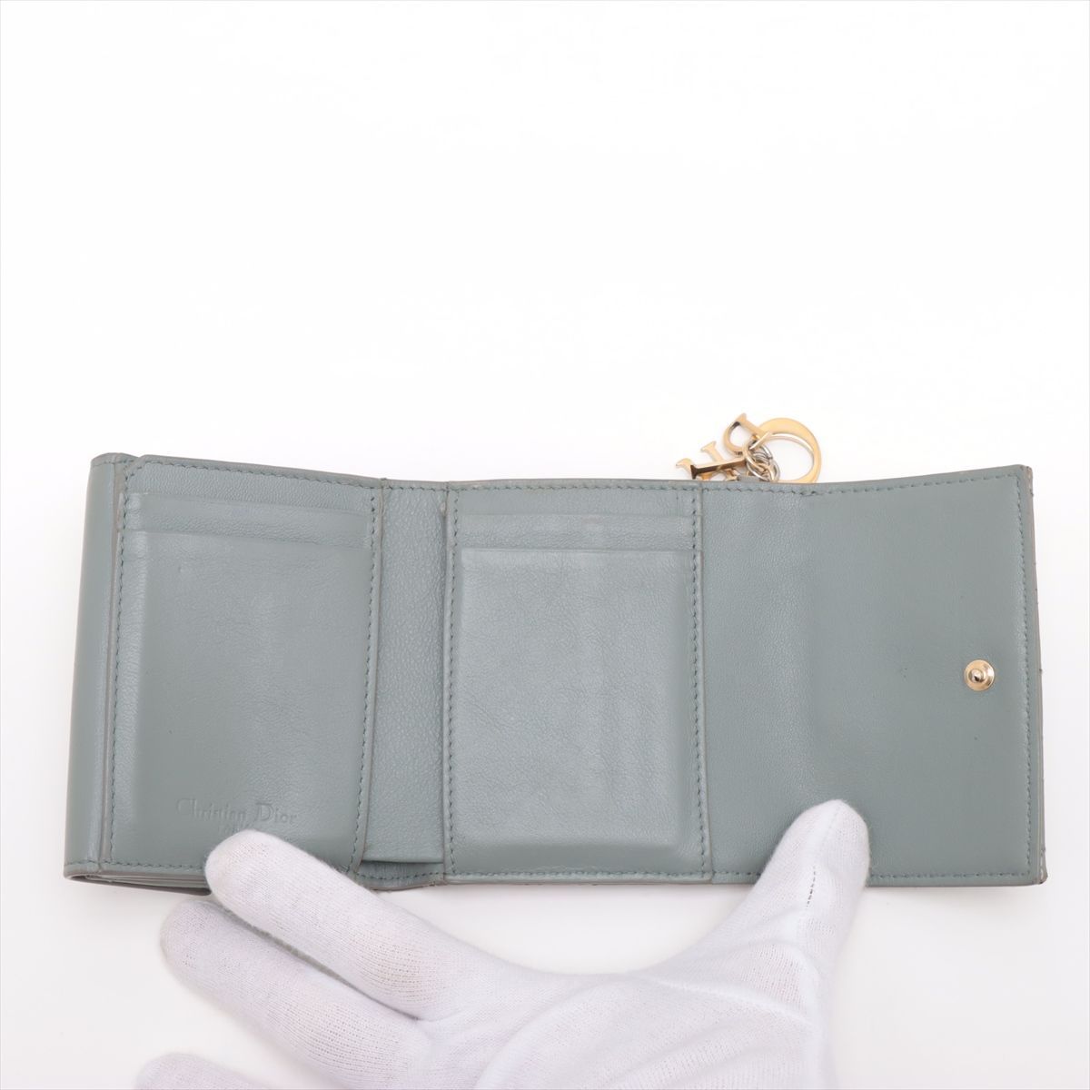 Dior【正規品】レディディオール カナージュ パテントレザーウォレット Dior ディオール レディーディオール カナージュ 長財布