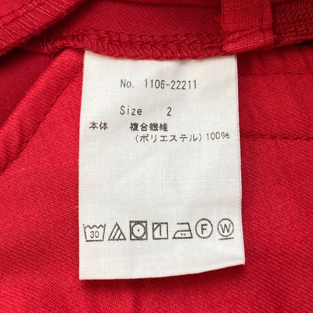 サイズ：2 CPG GOLF シーピージーゴルフ スカート レッド系