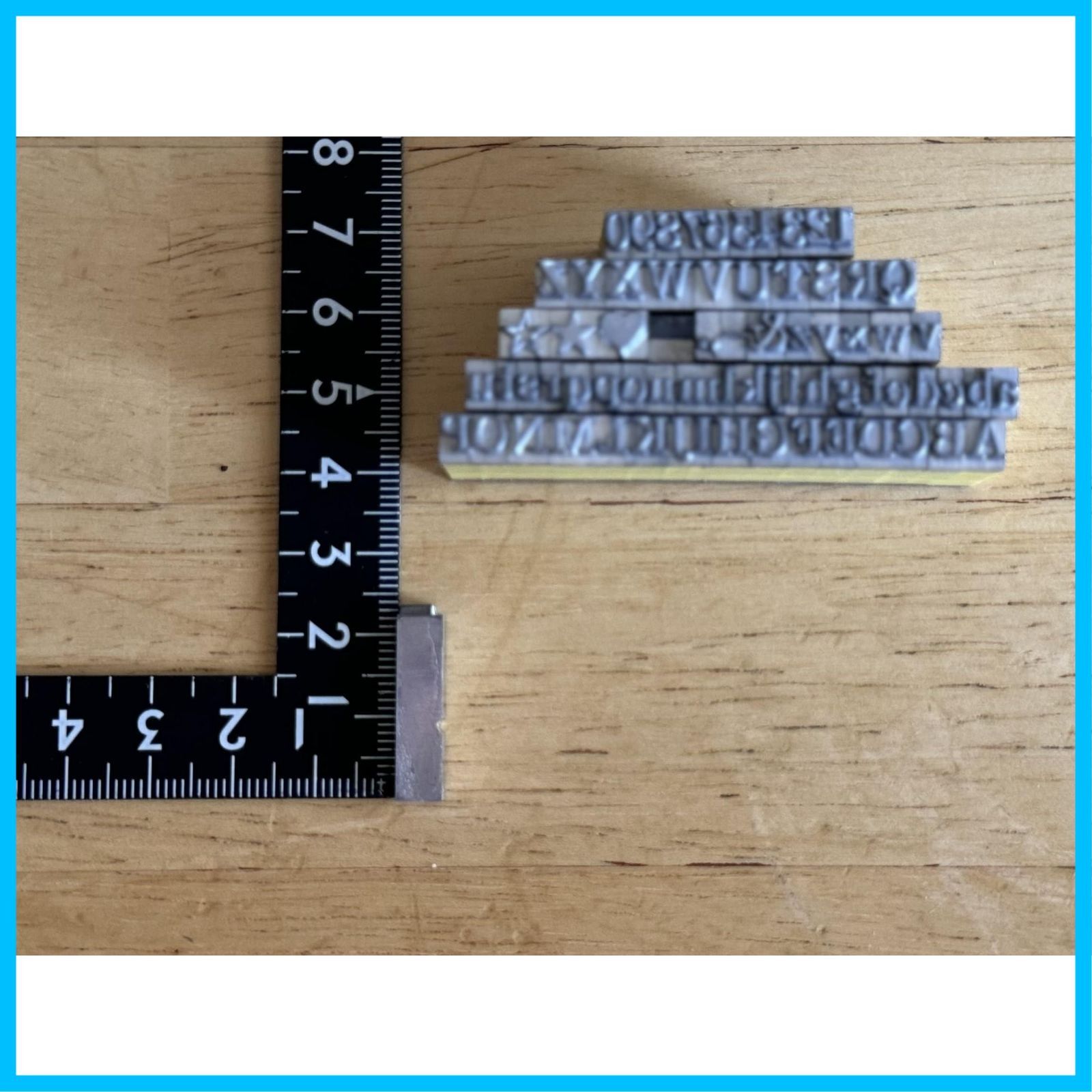 活字 5号　1セット　アルファベットと数字、記号各1個　総個数70個 活字 5号 1セット アルファベットと数字、記号各1個 総個数70個