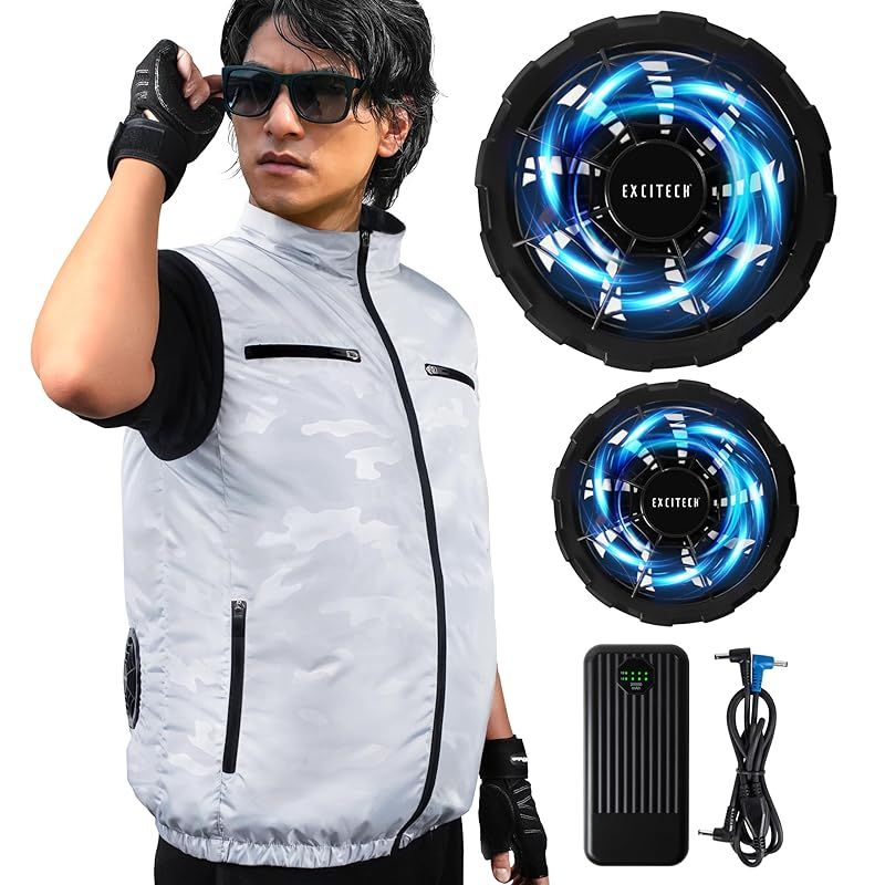Ｅｘｃｉｔｅｃｈ 空調作業服 ベスト グレー 2XLサイズ 0