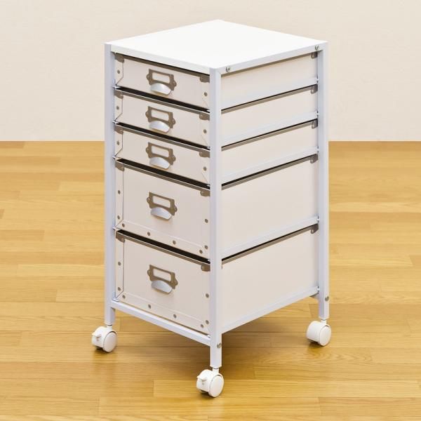 収納チェスト 5段 収納棚 キャスター付き 硬質パルプ 紙 5段 チェスト 引き出し 大 小 A4 収納 オフィスチェスト デスクサイド 棚 おしゃれ サイドワゴン skb-tcp05 NEXPOTALLINN_EU