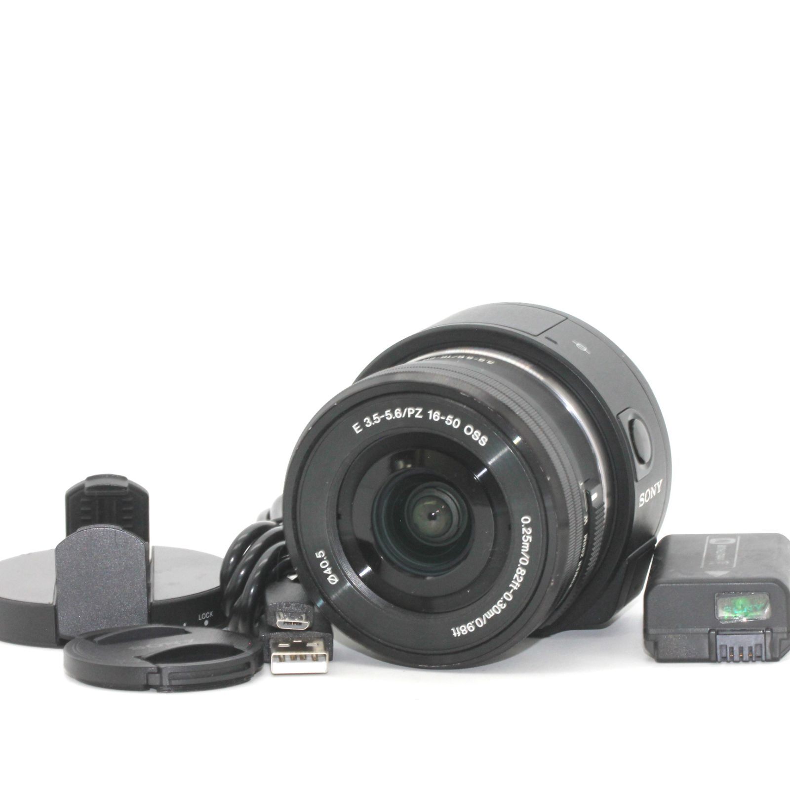 良品 ソニー SONY レンズスタイルカメラ ILCE-QX1 パワーズームレンズキット E PZ 16-50mm F3.5-5.6 OSS ブラック  ILCE-QX1L BQ