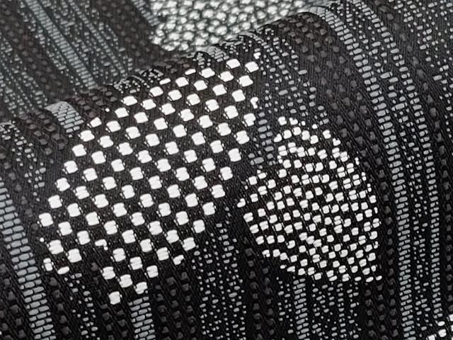 平和屋本店□極上 六通柄袋帯 伊勢型五役 桜 黒地 逸品 CYAA2067s5