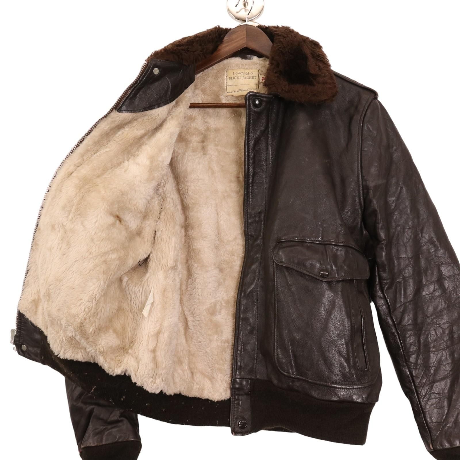 80年代 Schott ショット G-1 フライトジャケット レザージャケット