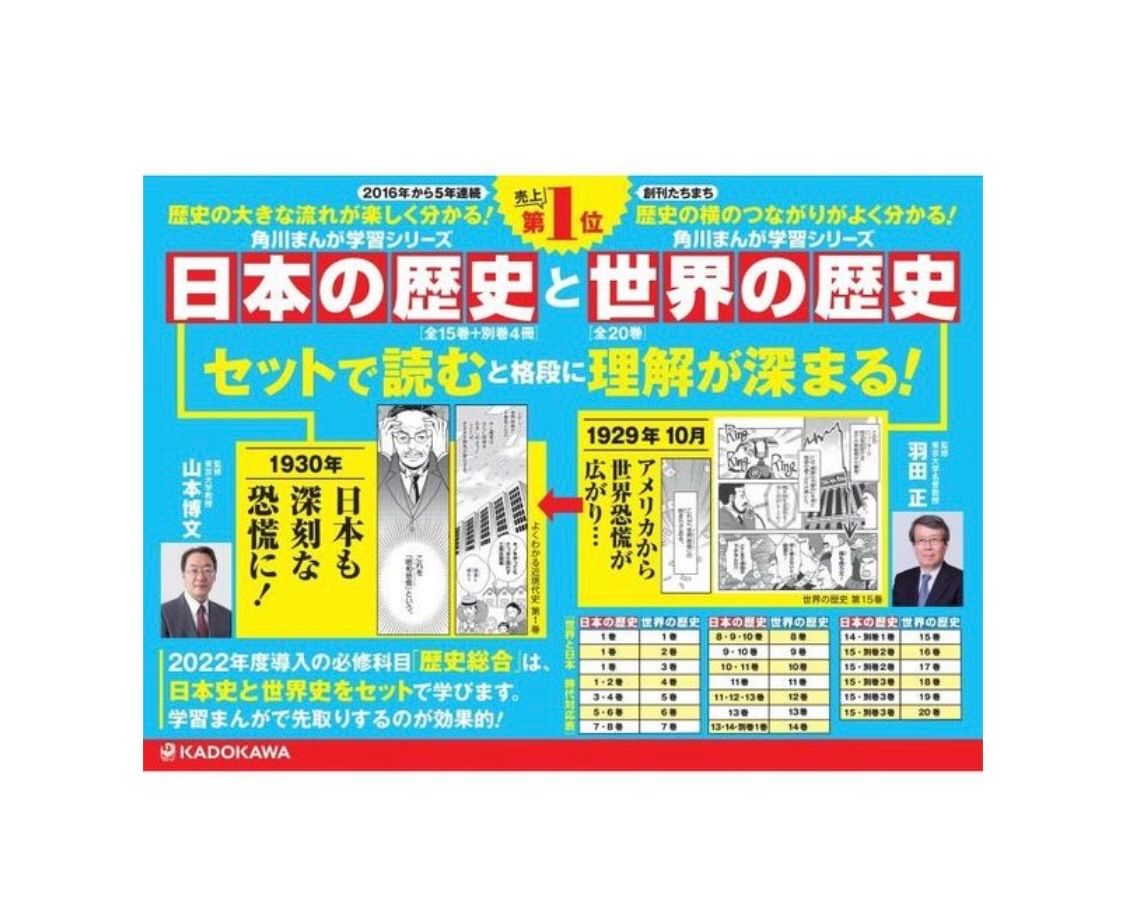 絶対一番安い 角川まんが 世界の歴史と日本の歴史セット 新品未使用