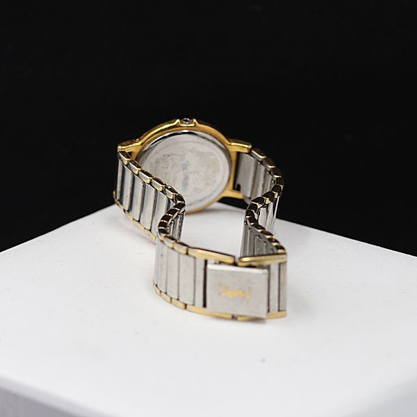 【稼動】 イヴサンローラン 腕時計 2200-228481 QZ コンビカラー 稼動】 イヴサンローラン 腕時計 2200-228481 QZ コンビカラー