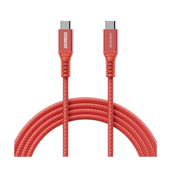 まとめ アドテックUSB4 Gen3 PD対応 Type-C to C ケーブル 240W出力 レッド APC-V1024CC-U4G3-RD1本 ×3セット