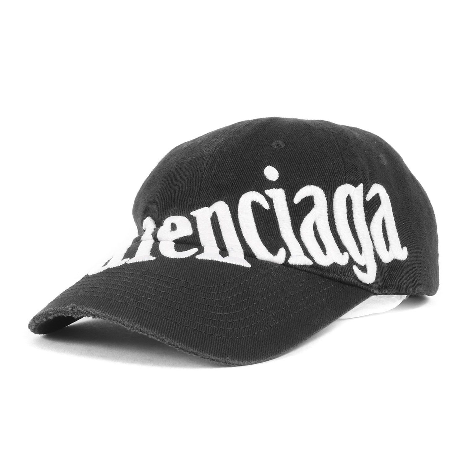 BALENCIAGA diagonal logo cap 刺繍 キャップ 黒 BALENCIAGA diagonal logo cap 刺繍 キャップ 黒