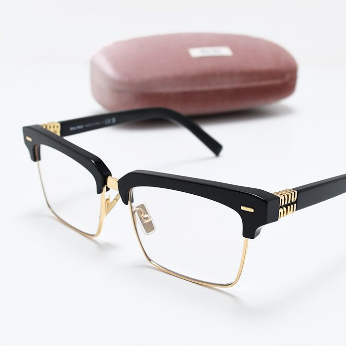 miumiu ミュウミュウ サングラス メガネ ブラックフレーム パープル  