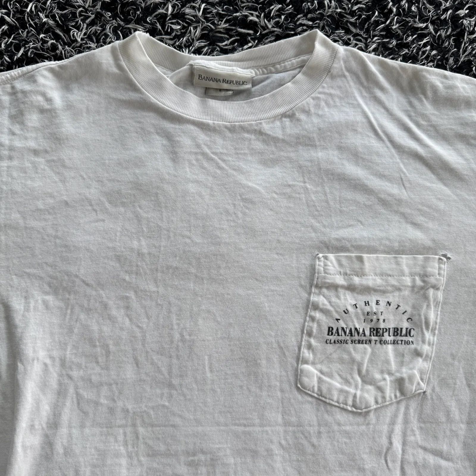 90s BananaRepublic USA製 旧タグ ポケットTシャツ バナナレパプリック 