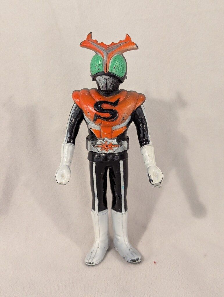 ポピー ミニサイズ 仮面ライダーストロンガー 胸のSが黒  黒成型 130mm