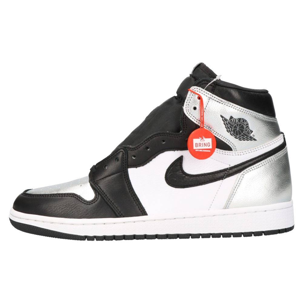 NIKE (ナイキ) WMNS AIR JORDAN 1 HIGH OG SILVER TOE CD0461-001 エアジョーダン1 レトロ  ハイスニーカー シルバートゥ シルバー/ブラック US11/28cm