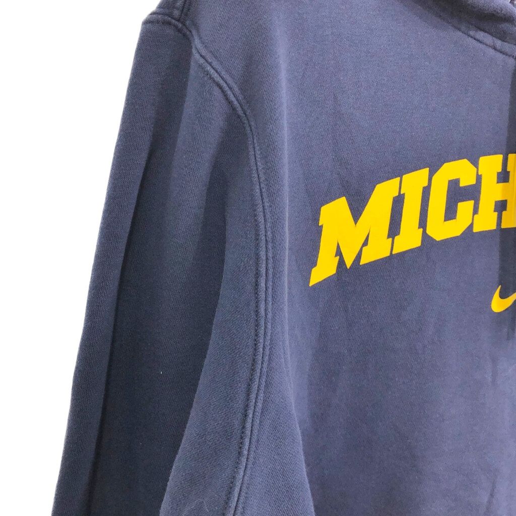 古着　Nike カレッジパーカー　Michigan Lサイズ ネイビー NIKE ナイキ MICHIGAN ミシガン スウェット パーカー カレッジ