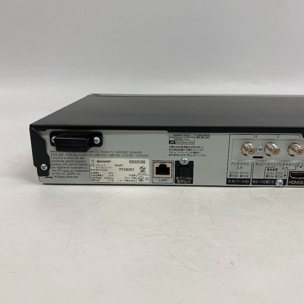 シャープ ブルーレイレコーダー 「BD-W500」 動作品 シャープ AQUOSブルーレイ BD-W500 価格比較 - 価格.com