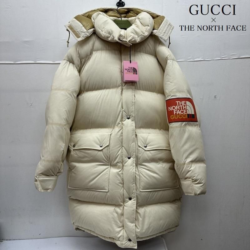 GUCCI ダウンコート GGコットンキャンバス ダウンジャケットキャメル＆エボニー